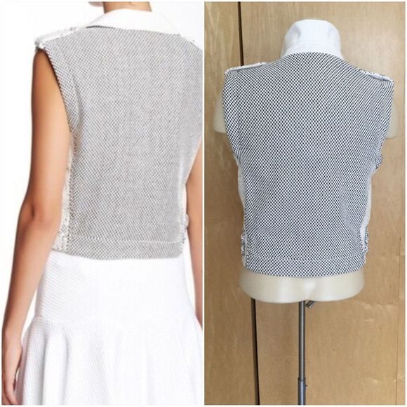 Rebecca Tweed Honeycomb LeatherTrim Moto V… - Picture 6 of 9